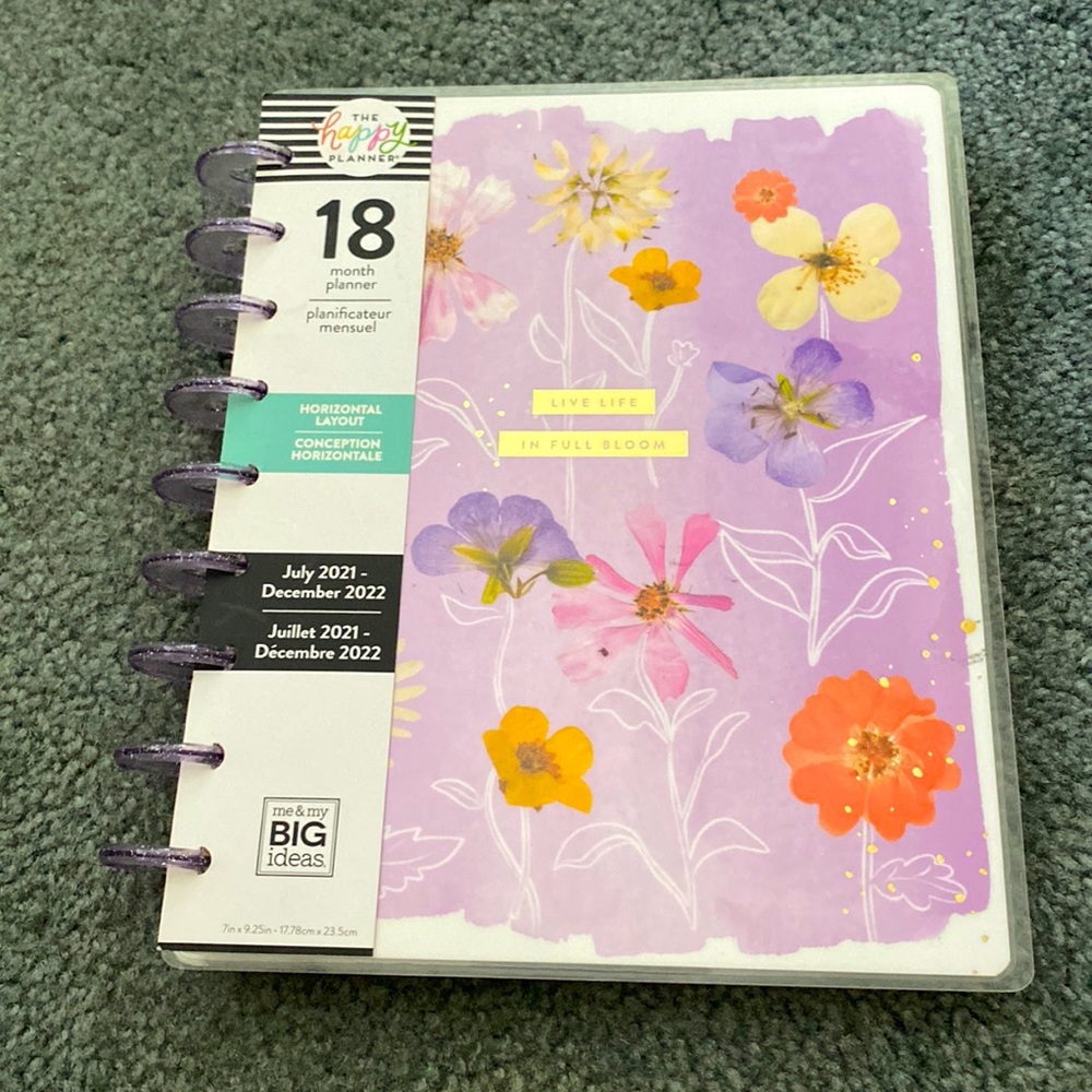 18 Month The Happy Planner July 2021-2022 Horizontal Planner - Picture 1 of 2
